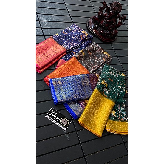 IG3711 Lite weight kanjivaram soft silk pattu 