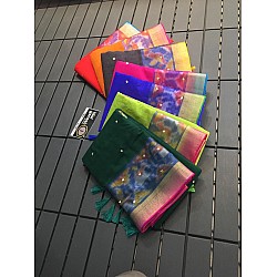 IG376 Lite weight ikkat lenin sarees