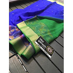 IG376 Lite weight ikkat lenin sarees
