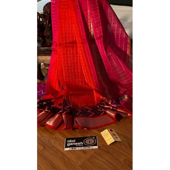 IG3895 Pure handloom pattu with authentic cotton