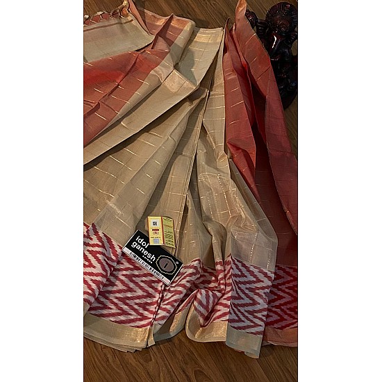 IG3901 Pure handloom pattu with authentic cotton   