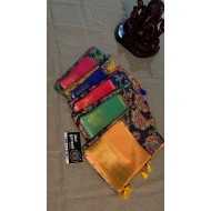 IG3983  lite weight soft silk kanchi weaving