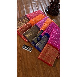 IG3985 pure Handloom silk jari Kanchi bandini 