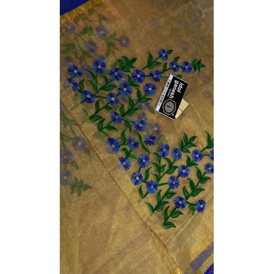 IG4009 pure handloom real jari tissue