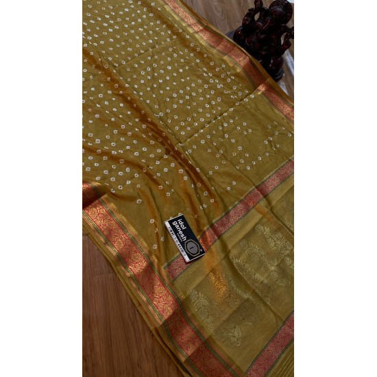 IG4106 pure Handloom silk jari Gadwall