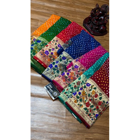 IG4192 pure Handloom silk jari Paitani 