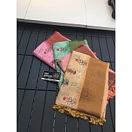 IG466 Lite weight soft chanderi antic gecha weaving