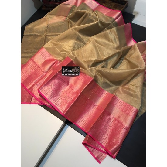 IG471 Pure handloom kanchi tissue fine tissue IG471 Pure handloom kanchi tissue fine tissue