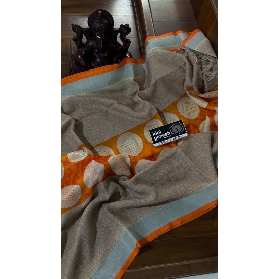 IG4818 lite weight lenine sarees IG4818 lite weight lenine sarees