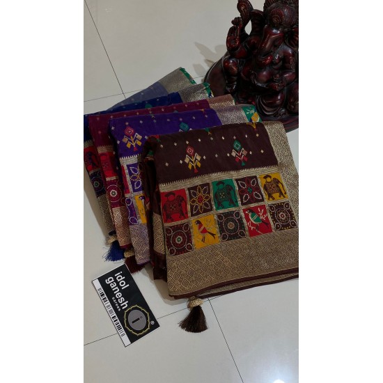IG4887 lite weight pure munga silk pattu 