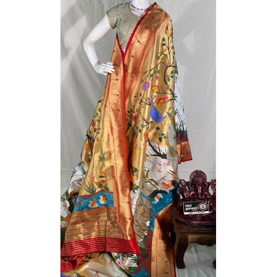 IG5056 pure paitani pattu tishu jari weaving IG5056 pure paitani pattu tishu jari weaving