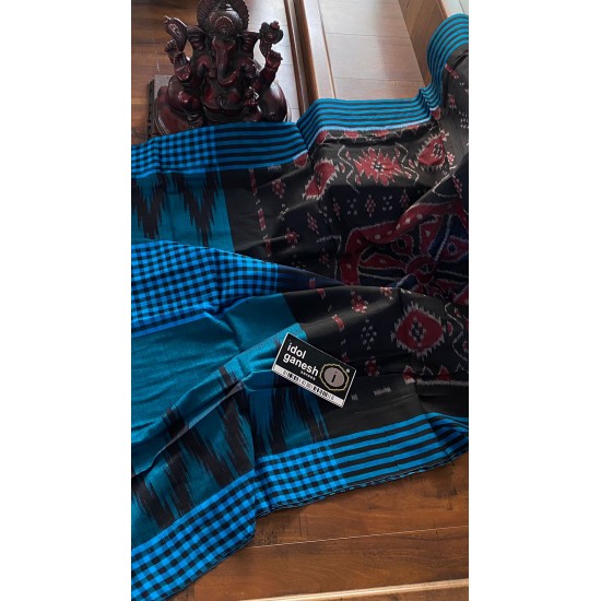 IG5113 pure handloom sambalpuri ikkat cotton  