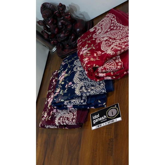 IG5392 Lite weight soft organza sarees