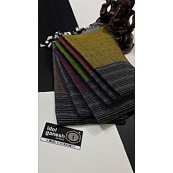 IG5487  pure handloom Lenin/Lenin sarees  