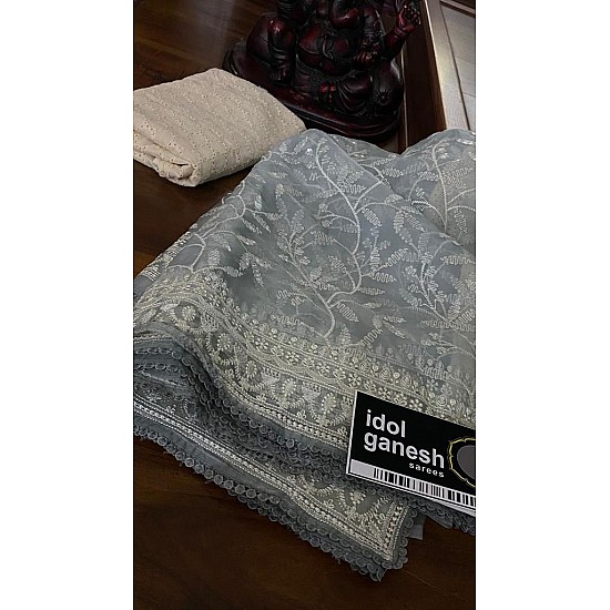 IG5569 pure handloom organza sarees  