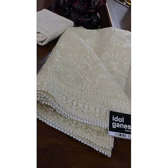 IG5569 pure handloom organza sarees  