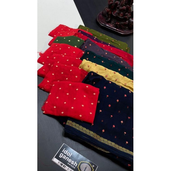 IG5650 pure handloom chinone georgette