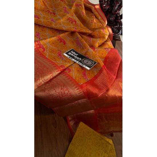 IG5750 lite weight kanchi organza sarees 