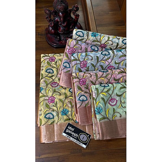 IG5793  lite weight soft half Tissu  half organza  