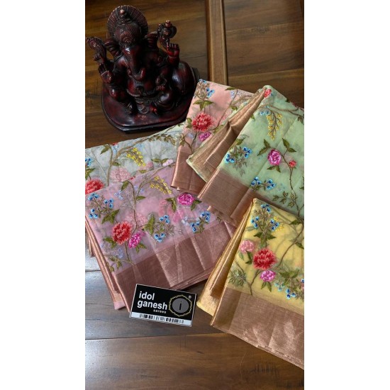 IG5794  lite weight soft half Tissu  half organza