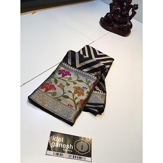 IG580 Pure handloom Georgette kaddi 