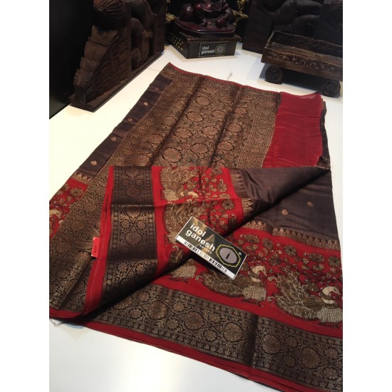 IG589 Pure handloom Maheshwari Kanchi