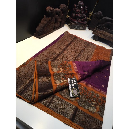 IG589 Pure handloom Maheshwari Kanchi