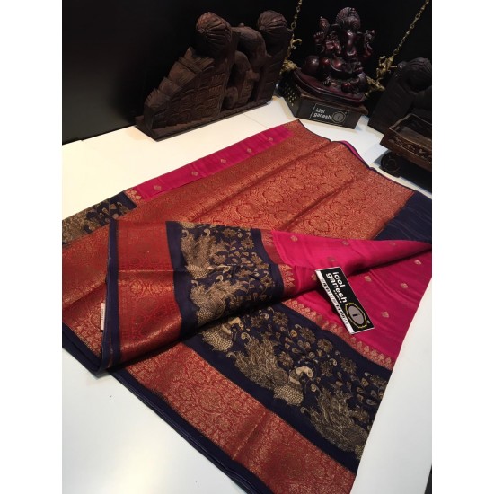 IG589 Pure handloom Maheshwari Kanchi