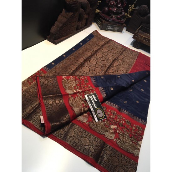 IG589 Pure handloom Maheshwari Kanchi