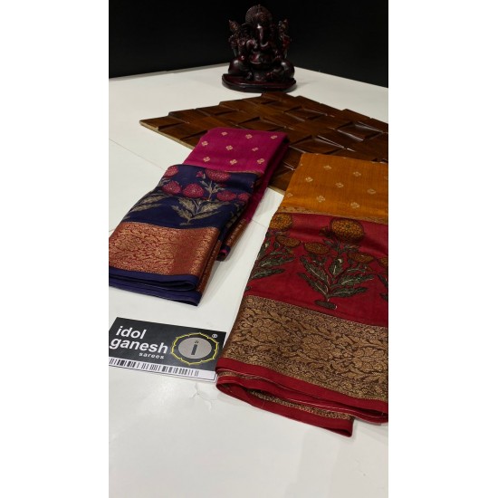 IG590 Pure handloom Maheshwari Kanchi