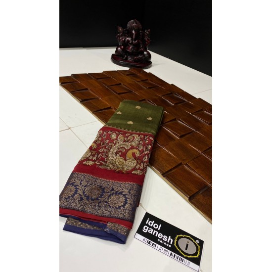 IG591 Pure handloom Maheshwari Kanchi