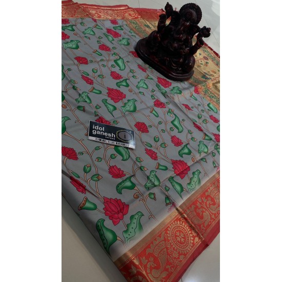 IG5919  Lite weight soft silk pichwai print