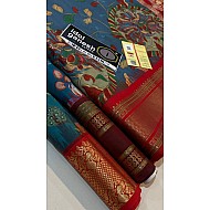 IG5938 pure handloom kanchi kadiyaal pattu 