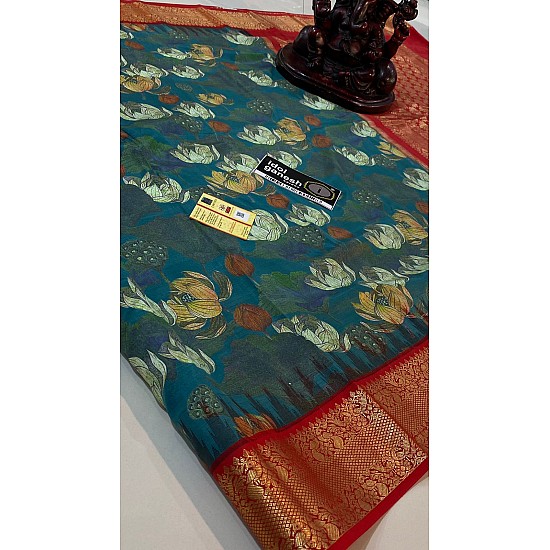 IG5938 pure handloom kanchi kadiyaal pattu 