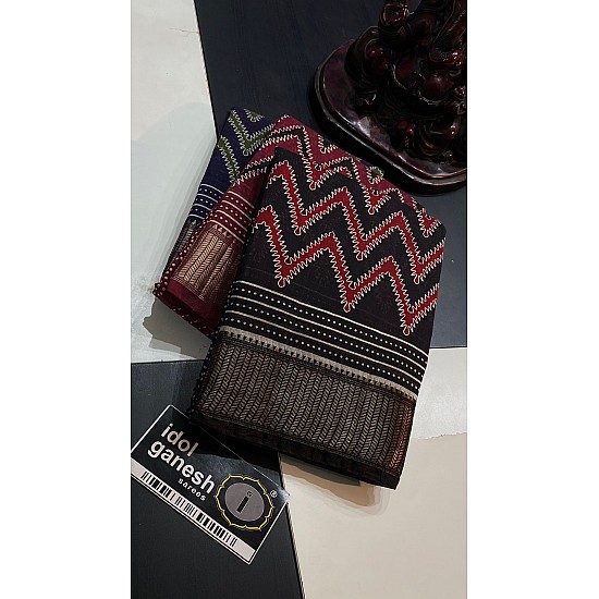 IG6127  pure handloom Maheswari print 