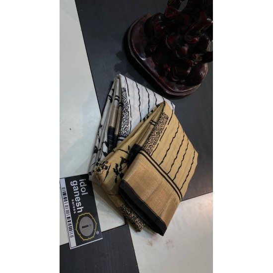 IG6343  lite weight soft assami pattu weaving jari border 