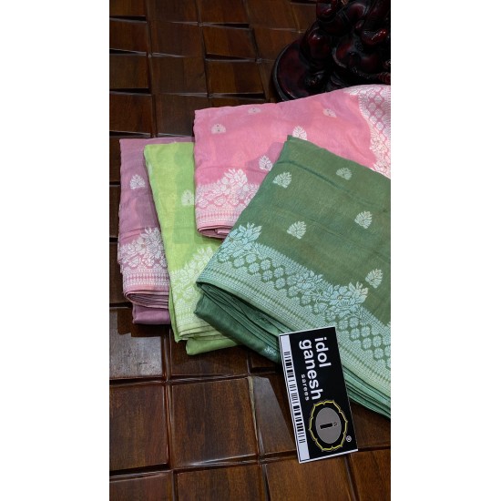 IG6375 lite weight  pure soft munga silk pattu 