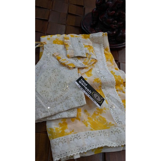 IG6429 lite wight georgette print 