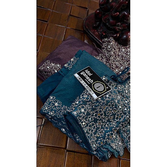 IG6437 lite wight pure musline crush 3885/-