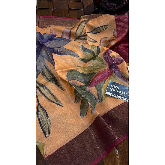 IG6535  pure handloom fine desi tussar 