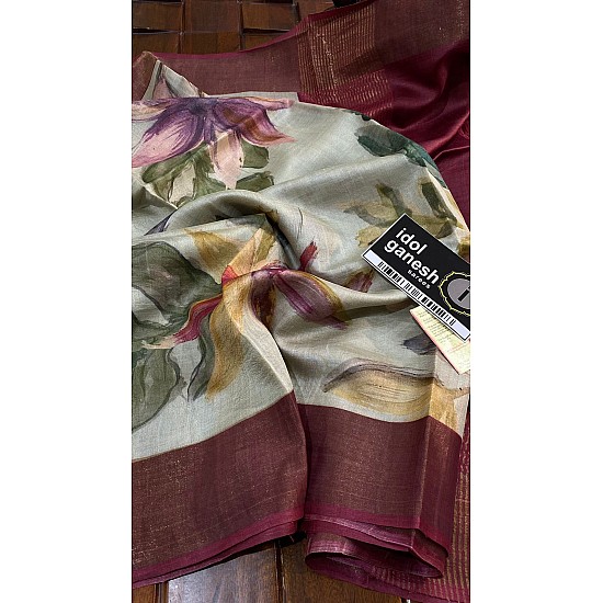 IG6535  pure handloom fine desi tussar 