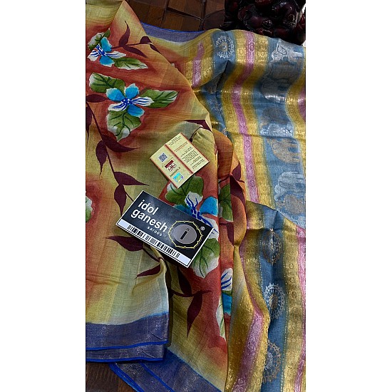 IG6536 pure handloom fine desi tussar 