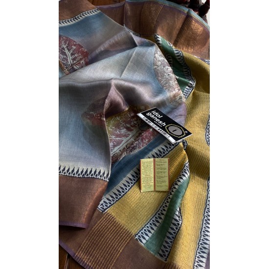 IG6541  pure handloom fine desi tussar 