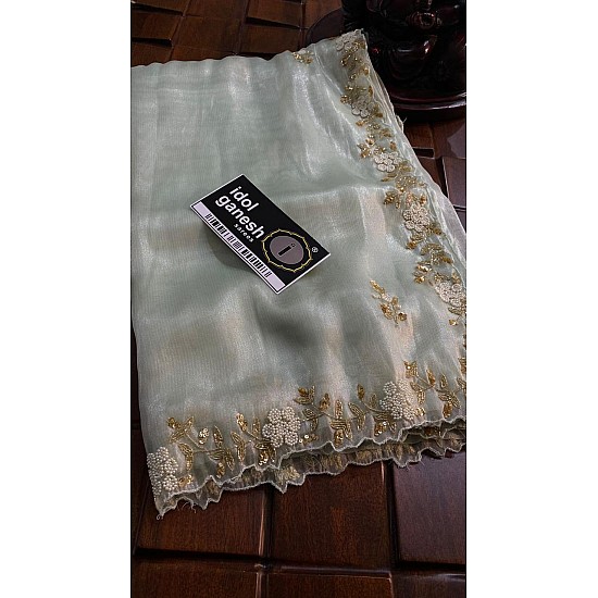 IG6554 pure handloom fine tissue nett 