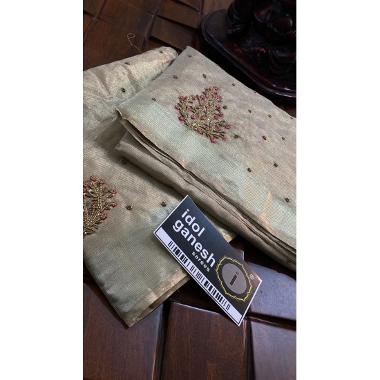 IG6602 pure tissue sarees  