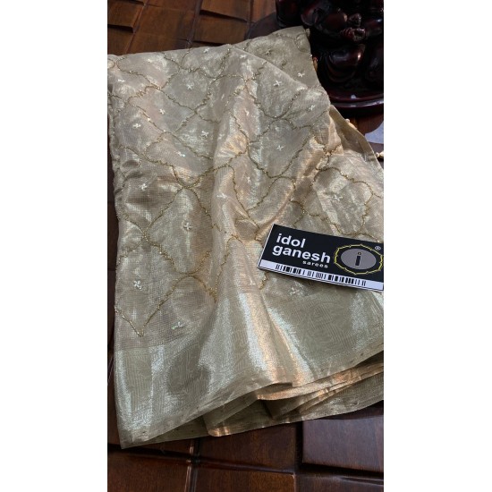 IG6603 pure tissue sarees 