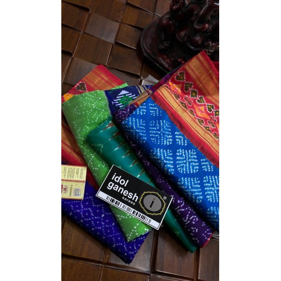 IG6611 pure handloom twil ikkat sarees 