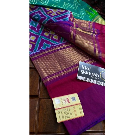 IG6611 pure handloom twil ikkat sarees 