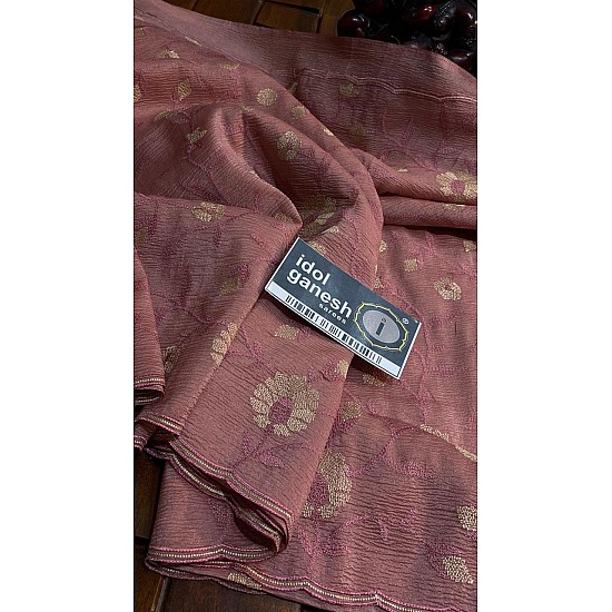 IG6637 pure handloom fine tissue crush  