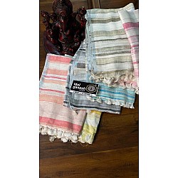 IG6654  pure handloom lenine/lenine sarees 